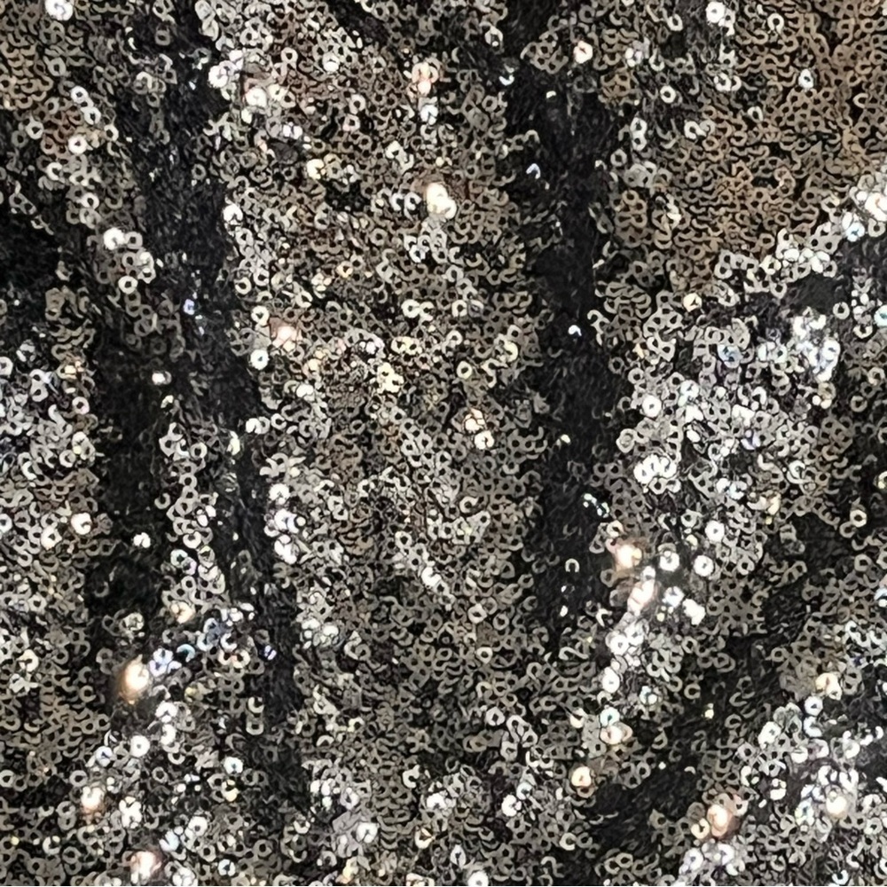 Marchesa Notte | Ombré one shoulder Sequin tulle black sheath dress Women size 6 - Picture 6 of 12